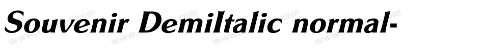 Souvenir DemiItalic normal字体转换